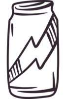 A can of soda with a lightning bolt on it png