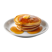 Stack of Pancakes with Butter and Syrup png
