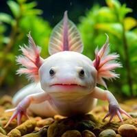 Axolotl in sea photo