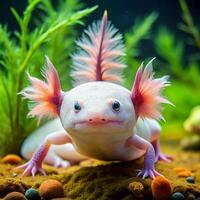 Axolotl in sea photo
