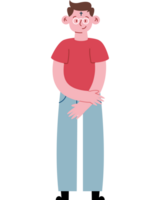 A cartoon man standing with his hands on his hips png
