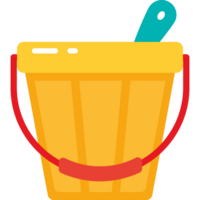 A bucket with a spoon in it png