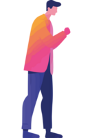Man walking with his hands in his pockets png