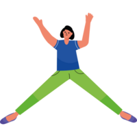 A man jumping in the air with his arms up png