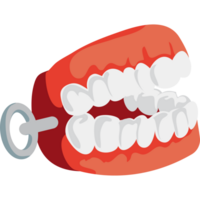 A tooth with a key in it png