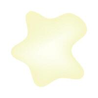 a yellow fluid shaped object on a white background vector