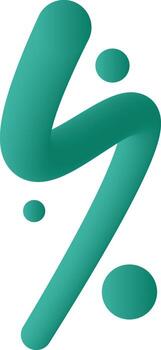 Dynamic Green Curves and Liquid Abstract Art Set vector