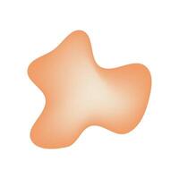 an orange fluid shape on a white background vector