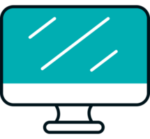 A computer monitor with lines on it png