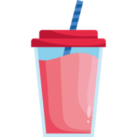 A drink in a cup with a straw png