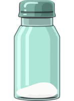 A glass jar with a white substance inside png