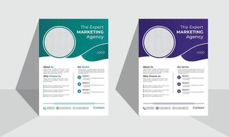 Professional business flyer design unique templates vector