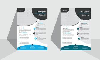 two vertical roll up banners with blue and white designs vector