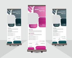 Business roll up banner design vector