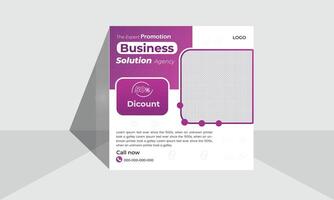 a business social media post template with a white background vector
