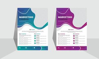 Unique professional business flyer design vector