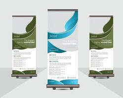 business roll up banner design vector