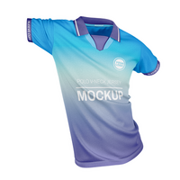 Casual poloshirt sharp type v neck jersey with pose mockup front view psd