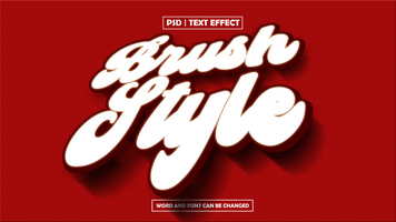 Brush Style Text Effect With Modern Font psd