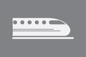 Smooth train running on rail using white color on dark background to mean fast delivery system vector