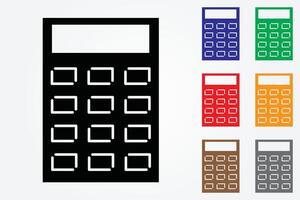 Calculator with different colors on white background for business illustrationCalculator with different colors on white background for business illustration vector