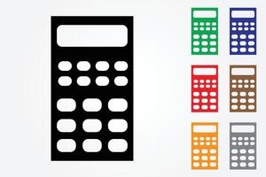 Scientific calculator for education with different colors on white background vector