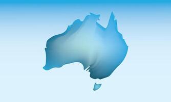 Blue Australia map ice with dark and light effect on light background illustration vector