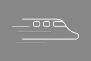 Running train with speed logo using white color on dark background for business and industry vector