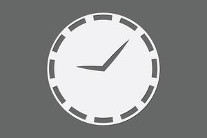 Simple clock with circular shape on black background for time tracking vector