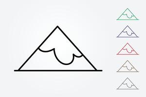 Mountain logo using many color for adventure on white background illustration vector