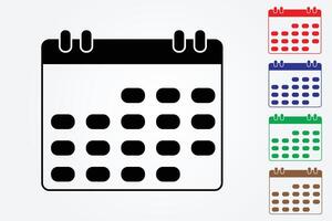 Cool calendar logos with many colors on white background illustration vector