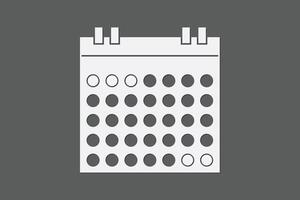 Calendar with full month and days on dark background illustration vector