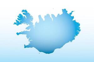 Blue Iceland map ice with dark and light effect on light background illustration vector