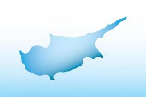 Blue Cyprus map ice with dark and light effect on light background illustration vector