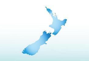 Blue New Zealand map ice with dark and light effect on light background illustration vector