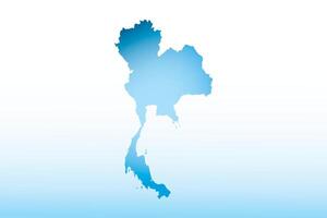 Blue Thailand map ice with dark and light effect on light background illustration vector