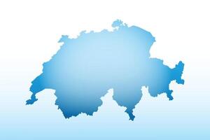 Blue Switzerland map ice with dark and light effect on light background illustration vector