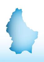 Blue Luxembourg map ice with dark and light effect on light background illustration vector