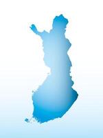 Blue Finland map ice with dark and light effect on light background illustration vector