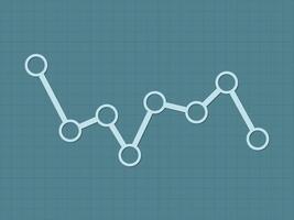 Trend of business with ups and downs on dark blue graph paper illustration vector