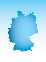 Blue Germany map ice with dark and light effect on light background illustration vector