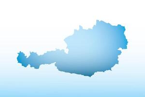 Blue Austria map ice with dark and light effect on light background illustration vector