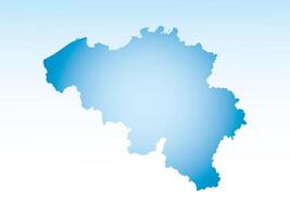 Blue Belgium map ice with dark and light effect on light background illustration vector