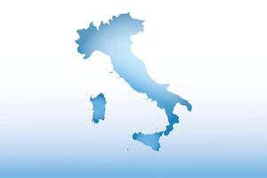 Blue Italy map ice with dark and light effect on light background illustration vector