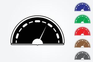 Speedometer icon for measuring speed of vehicle on white background illustration vector