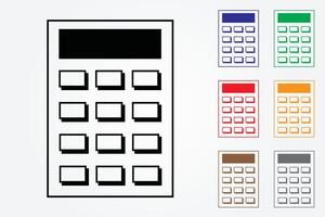 Calculator with creative buttons using different color illustration vector