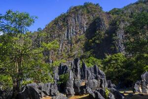 View of the rock garden at the Indonesian Leang-leang Tourism Park photo