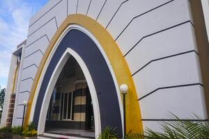 Artistic photo of a mosque wall which has the impression of Islamic religious symbols