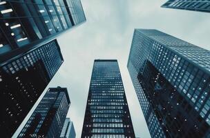Skyscrapers Reaching for the Sky in Urban Landscape During Daytime photo