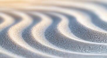 Rippling sand patterns created by gentle wind in a coastal area photo